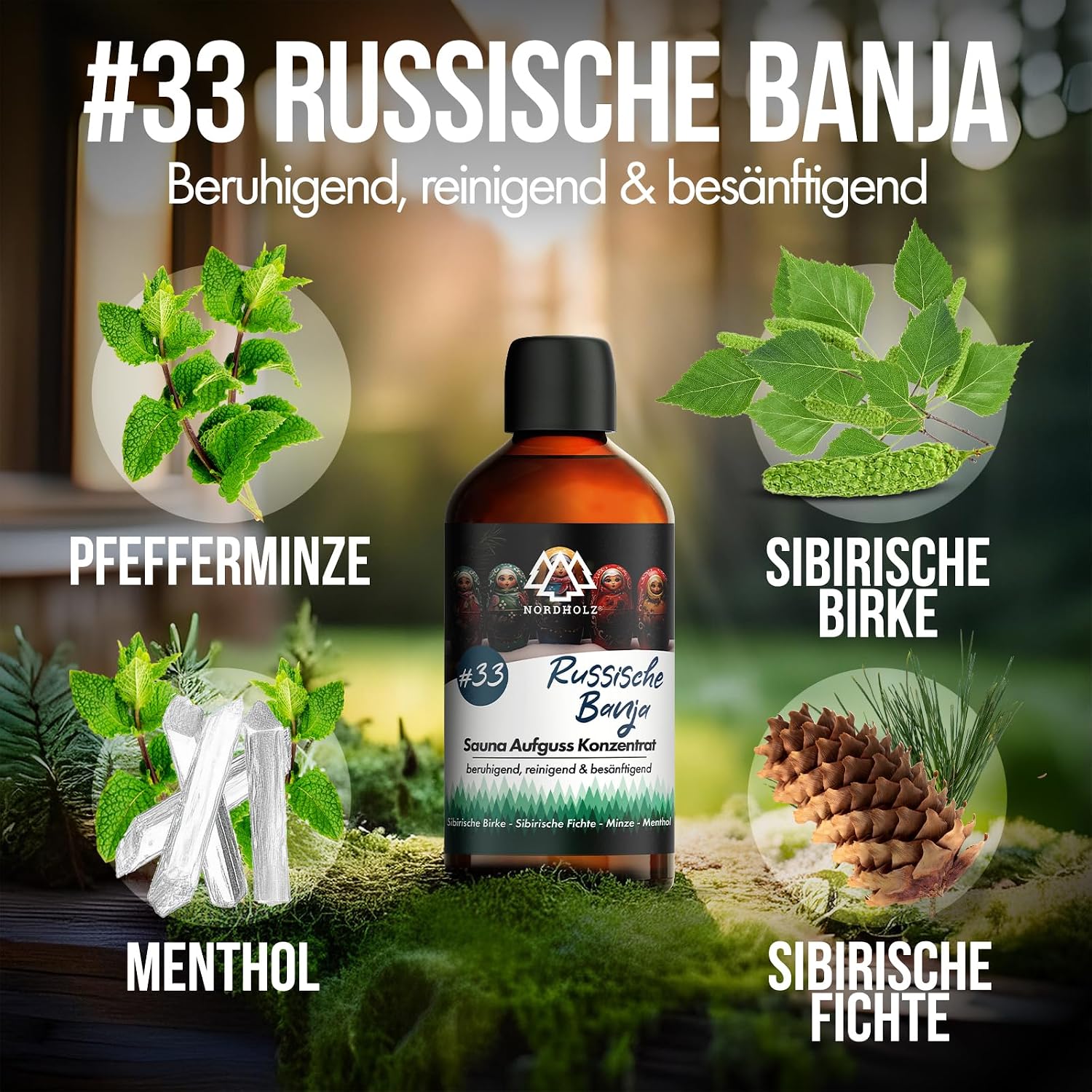 Nordholz Sauna Infusion 100 ml, 60 Varieties, Premium Infusion Concentrate – Bild 2
