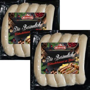 Christmas bratwurst Oberlausitz | Silesian bratwurst for Christmas refined with lemon | barbecue sausage sausages for pan and grill (1000 g)