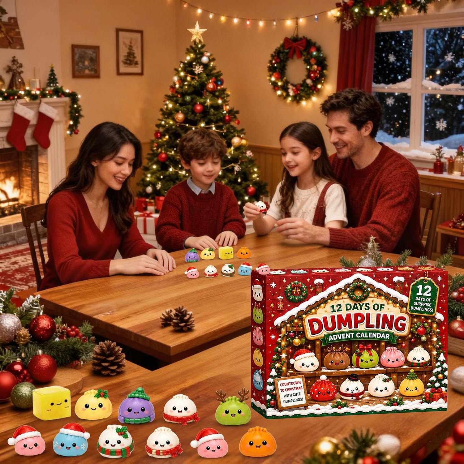 Squishy Advent Calendar 2026 Dumpling Christmas Calendar – Bild 4