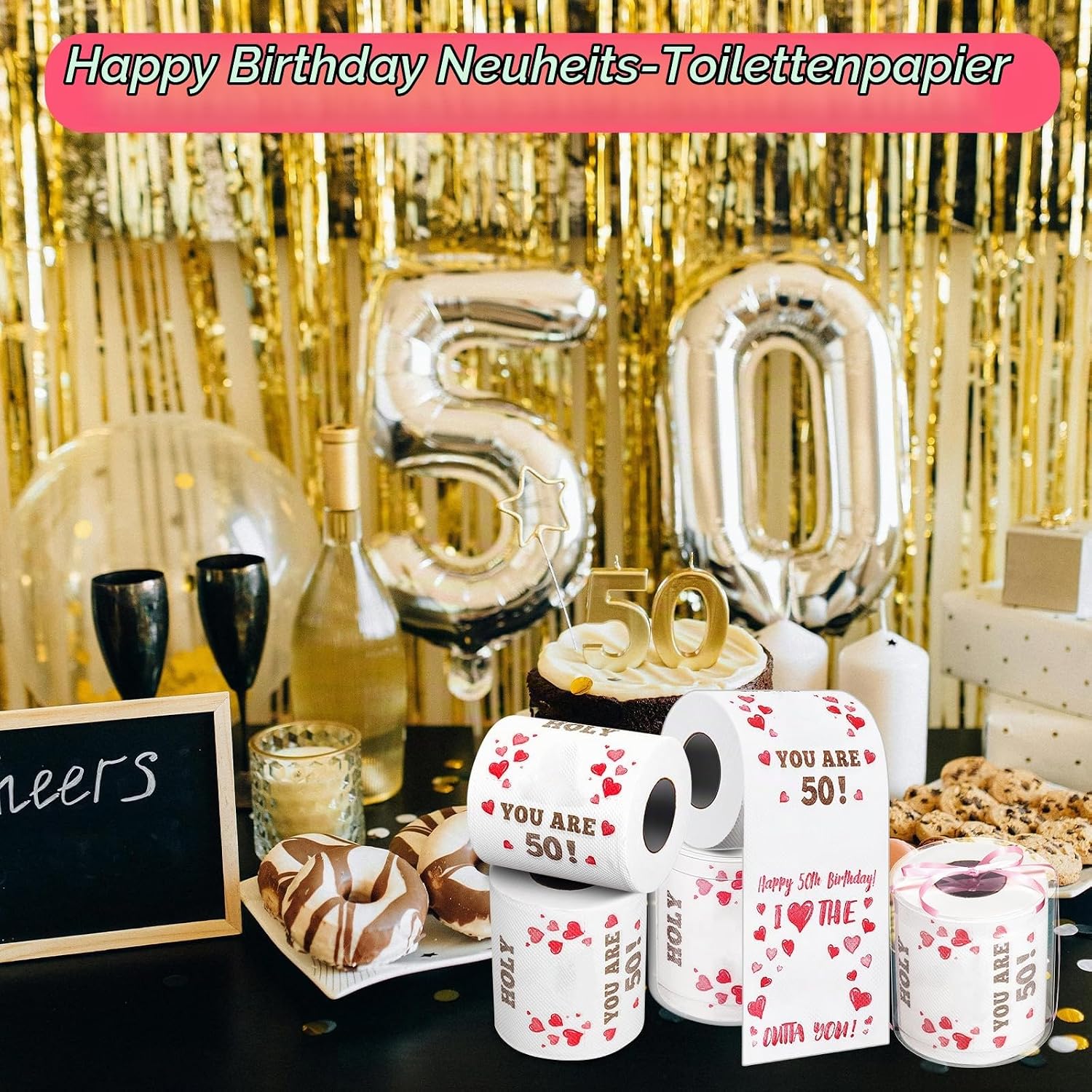 Clabby Funny 50th Birthday Toilet Paper Gifts – Bild 3