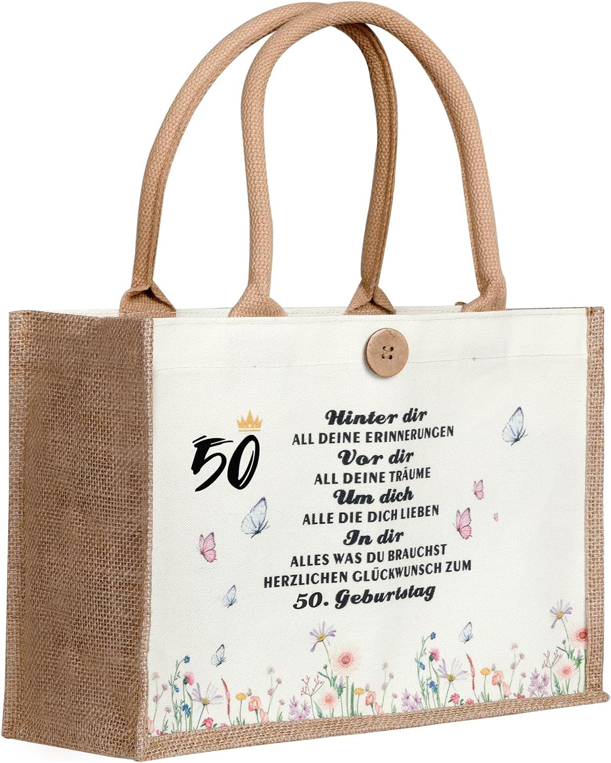 Birthday Gift for Women, Jute Sack - Sustainable Shopping Bag, Gift for Women, Mother, Girlfriend, Colleague