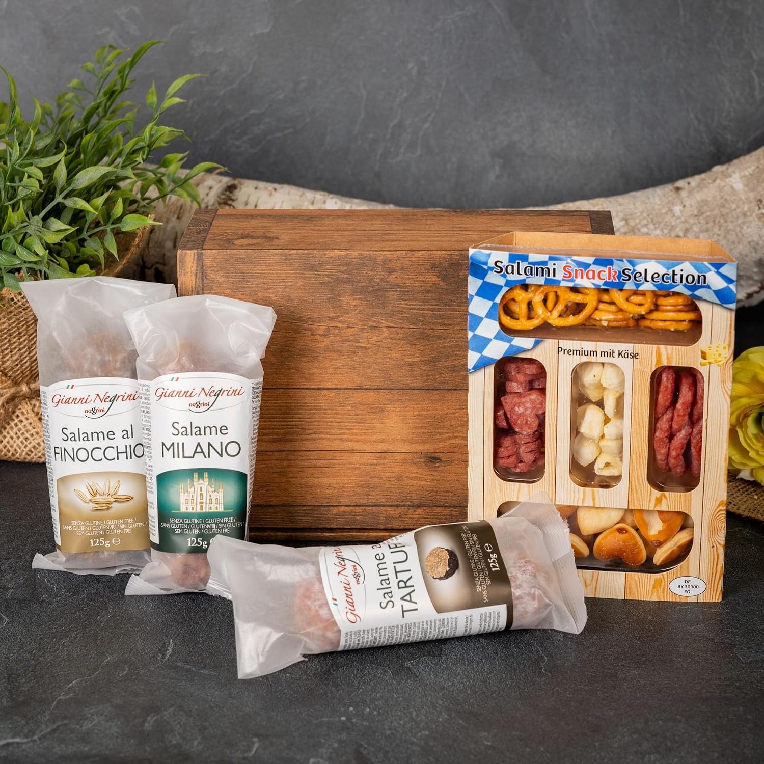 WURSTBARON® Gift Basket "Kleine Genussfreude" - Sausage & Salami Gift Set - Specialities Tasting Box - Small Gift Basket, Lunch Gift for Men & Women - Birthday, Christmas – Bild 4