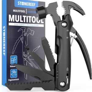 Pocket Knife Multitool 12 in 1 Folding Knife with Pliers, Saw & Hammer