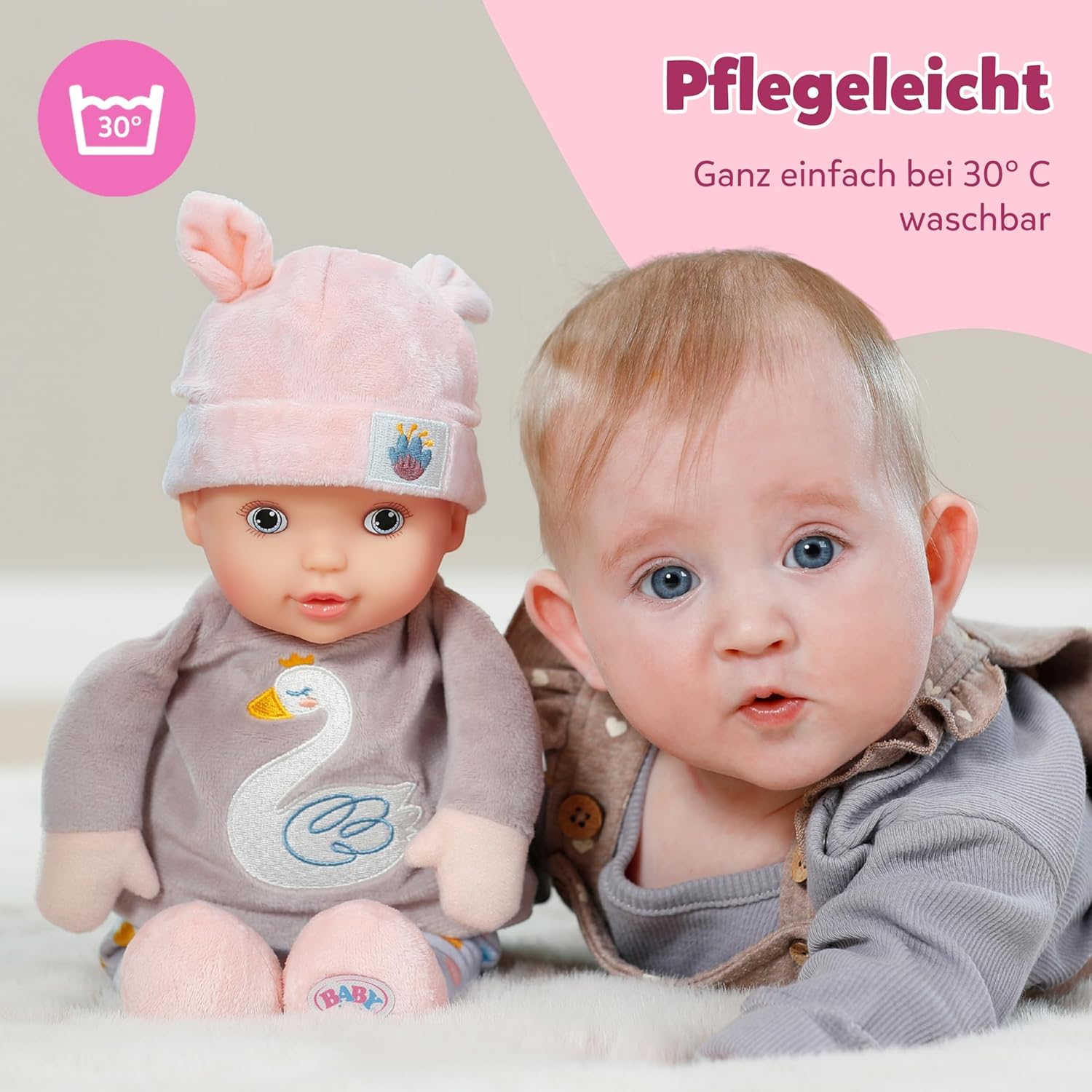 BABY Born for Babies Sweetie Mauve 30 cm Rag Doll with Rattle – Bild 5