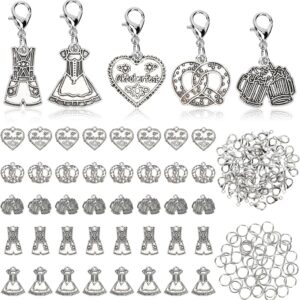 AUGSUN Oktoberfest Charms Pendants for Jewellery Decoration Pack of 50