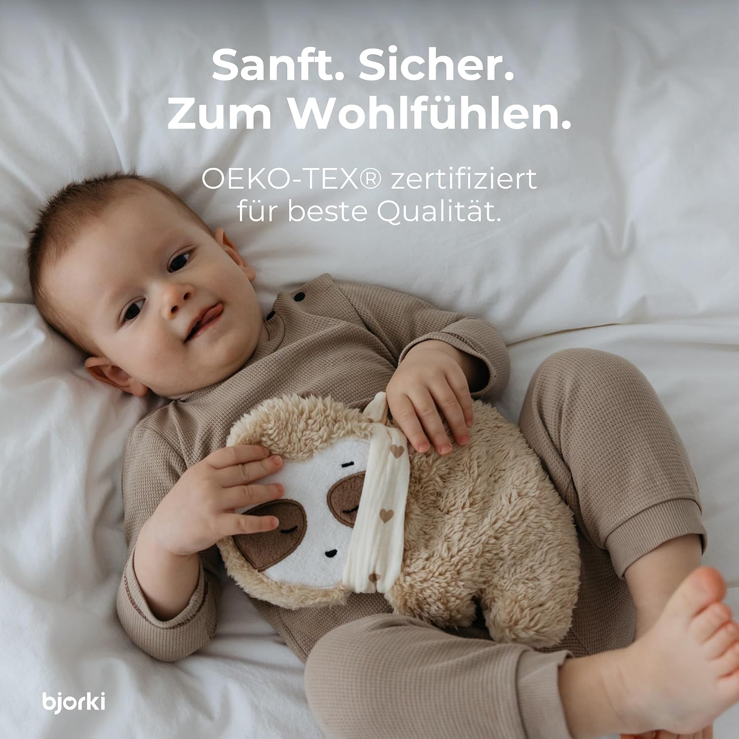 Bjorki Heat Cushion Baby & Children with Linseed for Microwave - Sloth – Bild 6