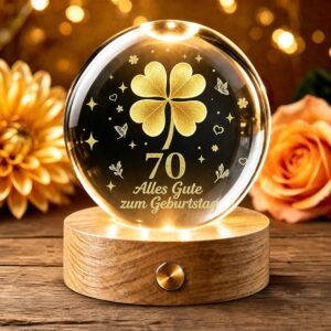 70th Birthday Woman Lucky Charm Rechargeable Birthday Gift for Women