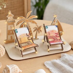 Money Gift Travel, Money Gifts Birthday Wood, Travel Fund Gifts, Wish Filler Money Gifts, Holiday Gift Packaging for Birthday, Graduation, Retirement, Wedding