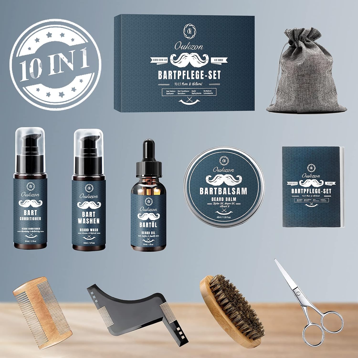 Oukzon Beard Care Set for Men, High-Quality Beard Gifts for Men – Bild 7