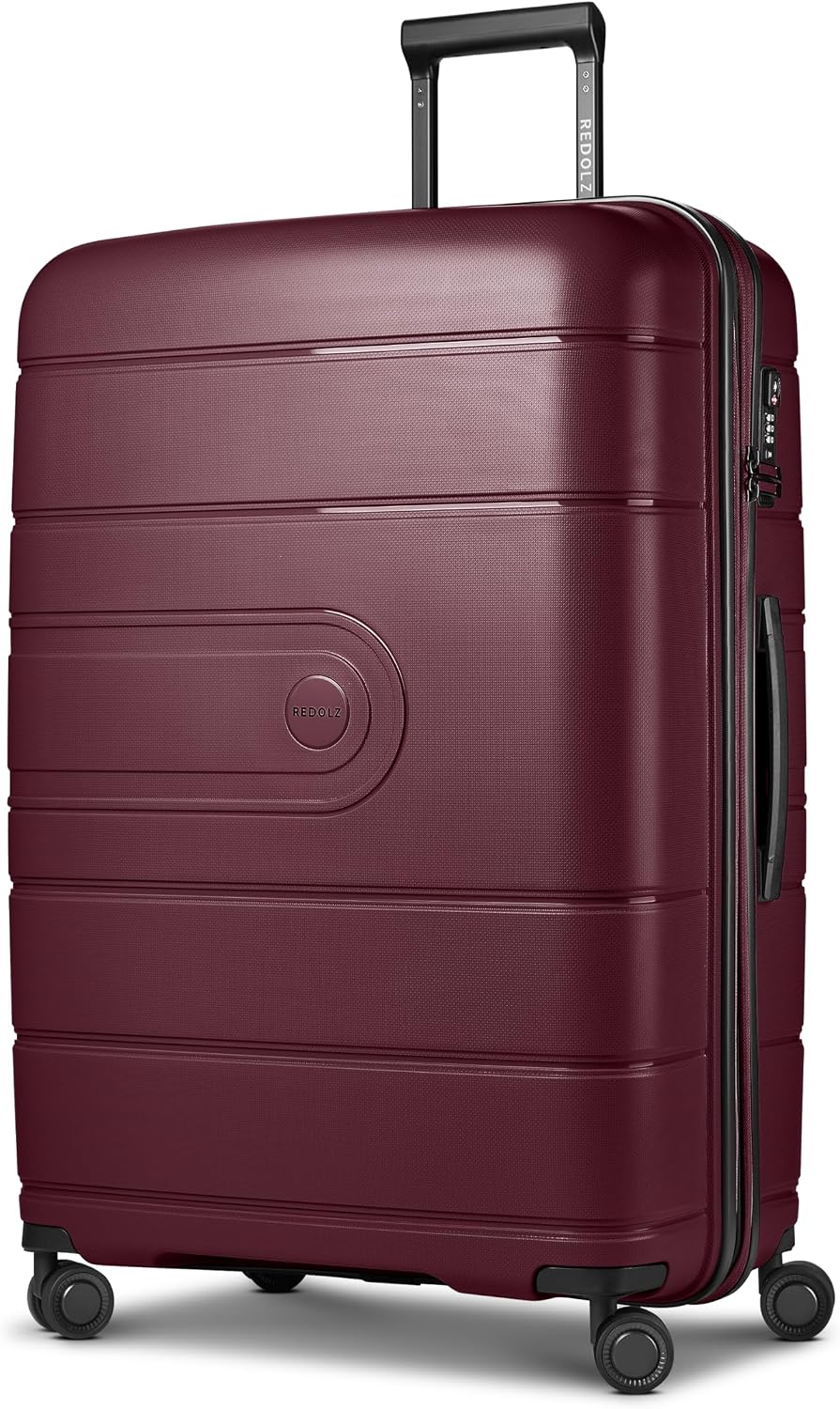 REDOLZ Hard Shell Check-in Suitcase Large XL Trolley 51 x 32 x 76 cm with Expansion Pleat Made of High-Quality Lightweight Polypropylene 4 Double Wheels & TSA (Essentials 11)