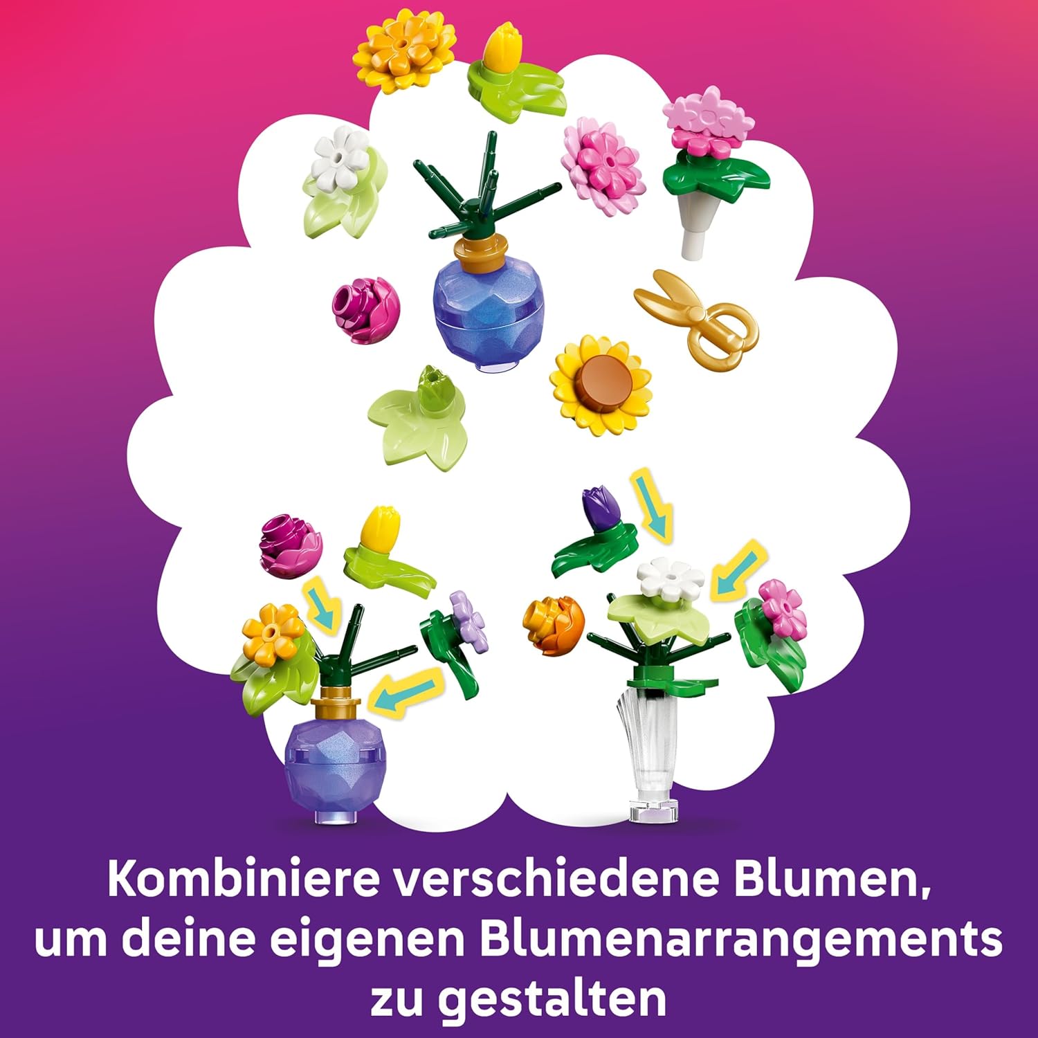 LEGO Friends Creative Flower Shop - Miniature Play Set with Artificial Flowers, Vases & Bouquets, 2 Mini Figures, Bicycle & Accessories - Children's Room Decoration - Gift Idea for Girls from 7 Years – Bild 3