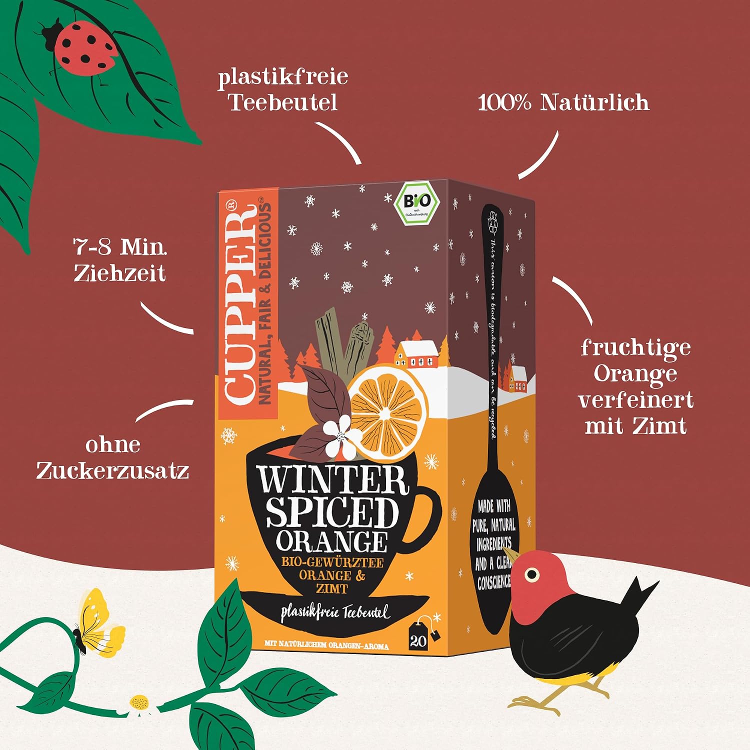 Cupper Organic Tea Set "Winter Teas", Tea Gift Set, Fruit Tea, Herbal Tea – Bild 4