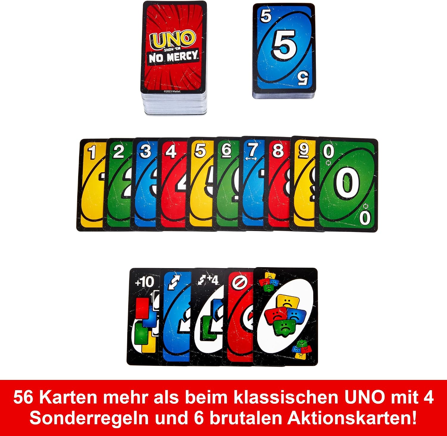 Mattel Games UNO Show 'em No Mercy Card Game in Storage Tin, Age 7+ – Bild 3