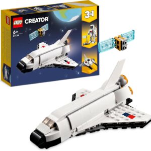 LEGO Creator 3-in-1 Spaceshuttle Toy for Astronaut to Spaceship, Construction Toy for Children, Boys, Girls from 6 Years, Creative Gift Idea 31134