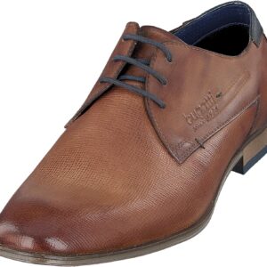 Bugatti Herren Business Halbschuh aus Leder, Derby mit Two-Tone-Finish