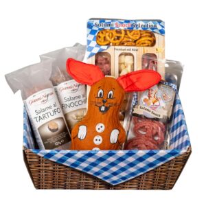 WURSTBARON® Premium Easter Snack Box „Hearty Delight“ – Sausage & Salami Snacks with Italian Fennel & Truffle Salami + Cheese Snack Selection | Easter Gift Basket Gift Set