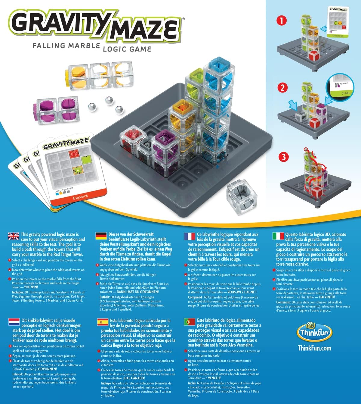 ThinkFun - 76433 - Gravity Maze - the exciting ball maze for girls and boys from 8 years, brain training with a marble run in updated packaging design. – Bild 9