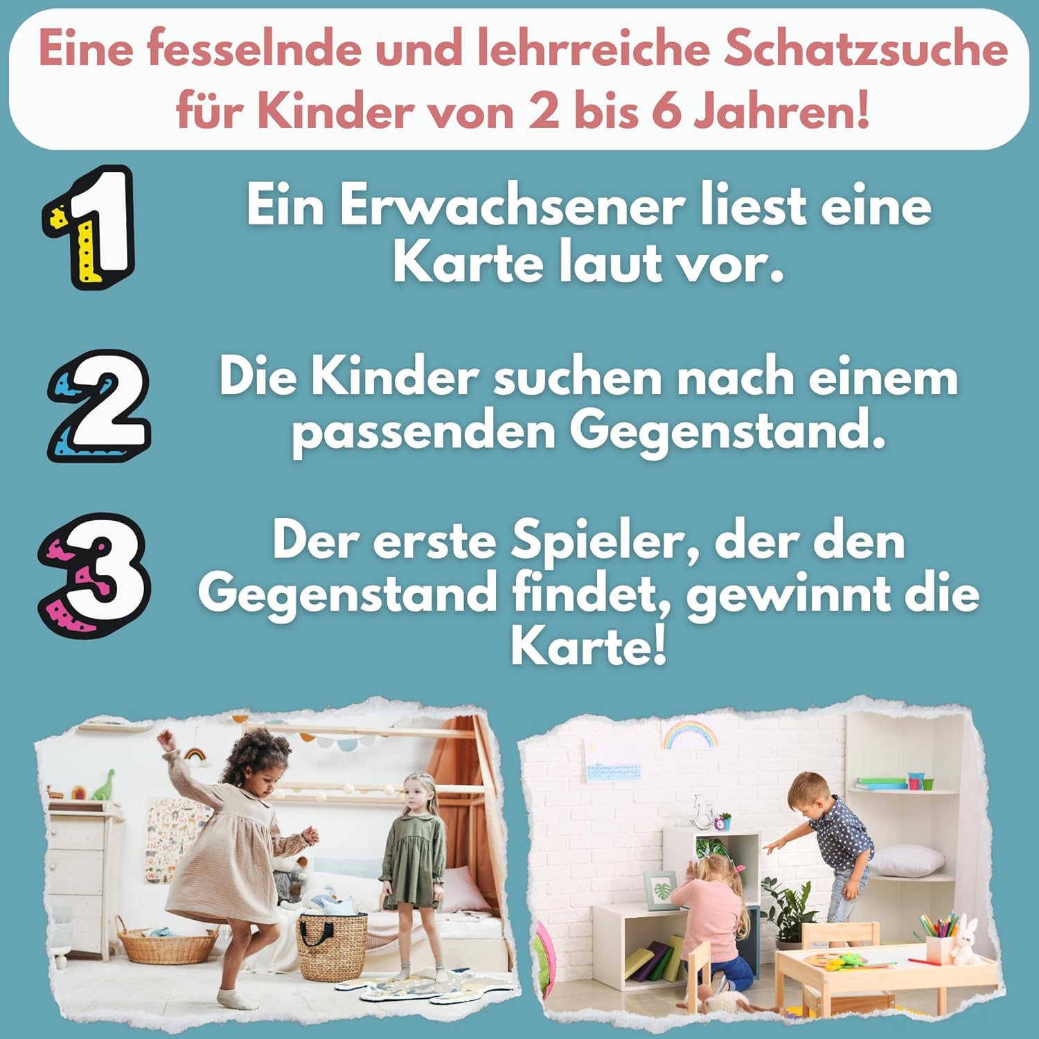 Oh Happy Games - Find Me At Home - Search and Find Game for Children from 2 to 7 Years - 56 Cards and 3 Game Modes - Observation Game and Educational Game for Indoor without Screen – Bild 2