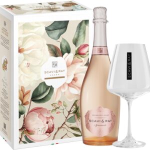 SCAVI & RAY Prosecco Rosé Spumante Gift Set with Glass 11% Vol. 0.75 L