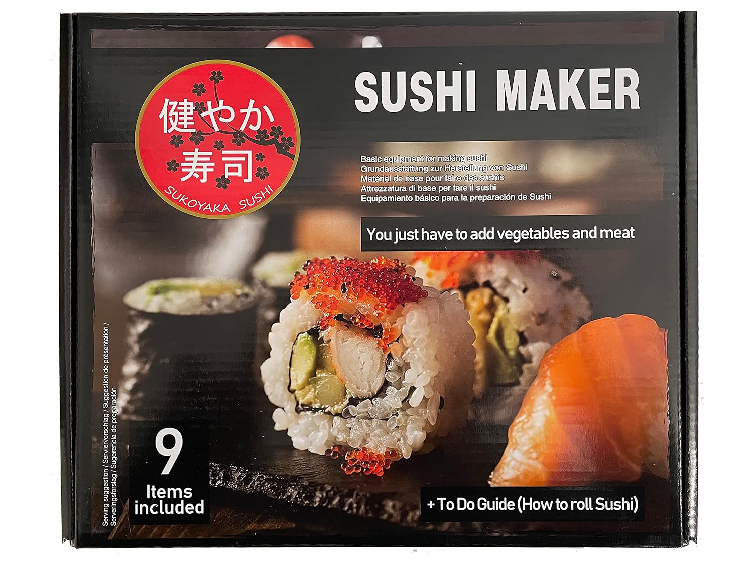 Seba Garden SUKOYAKA Sushi Maker Kit - 9-Piece Complete Sushi Set, Ideal for Trying Out or as a Gift - Multi Language To Do Guide – Bild 2