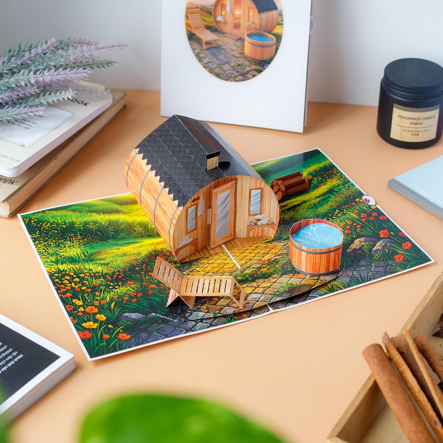 Limah® Pop-Up Card Sauna – 3D Card Wellness & Spa for Men and Women – Wellness Voucher Card, Therme Voucher, Sauna Voucher, Gift for Sauna Visit – for All Sauna Goers and Sauna Lovers – Bild 5