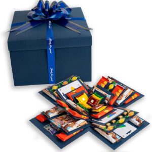 DIY Explosion Box, Surprise Box, Creative Gift Box for Sweets, Surprise Box, Birthday, Gifts for Women, Men, Children, Special Days Money Gift (Blue)