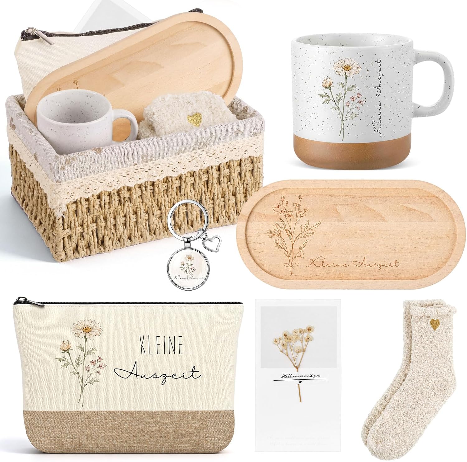 Geiserailie Kleine Auszeit Gift Basket Women Girlfriend Boss Rustic