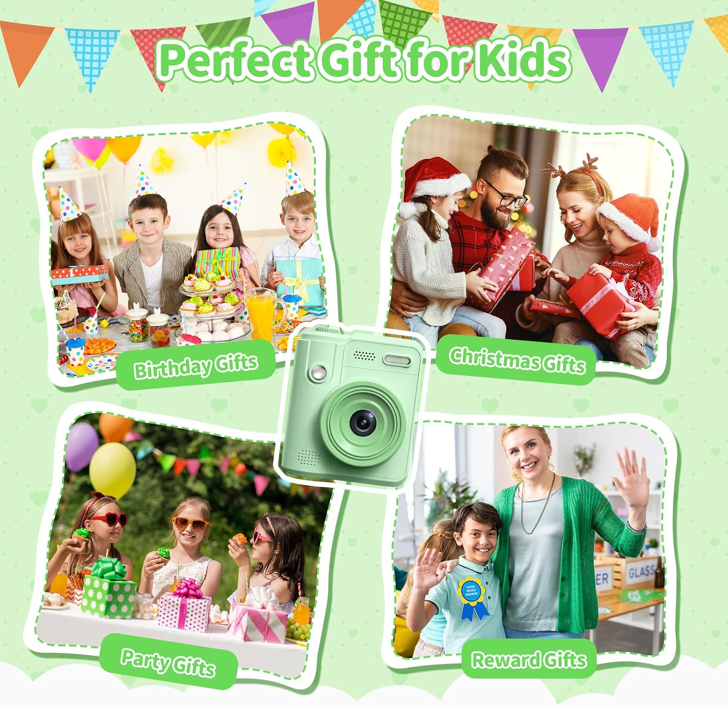 Gofunly Instant Camera Children's Digital Camera with 32G Card and Printer – Bild 7