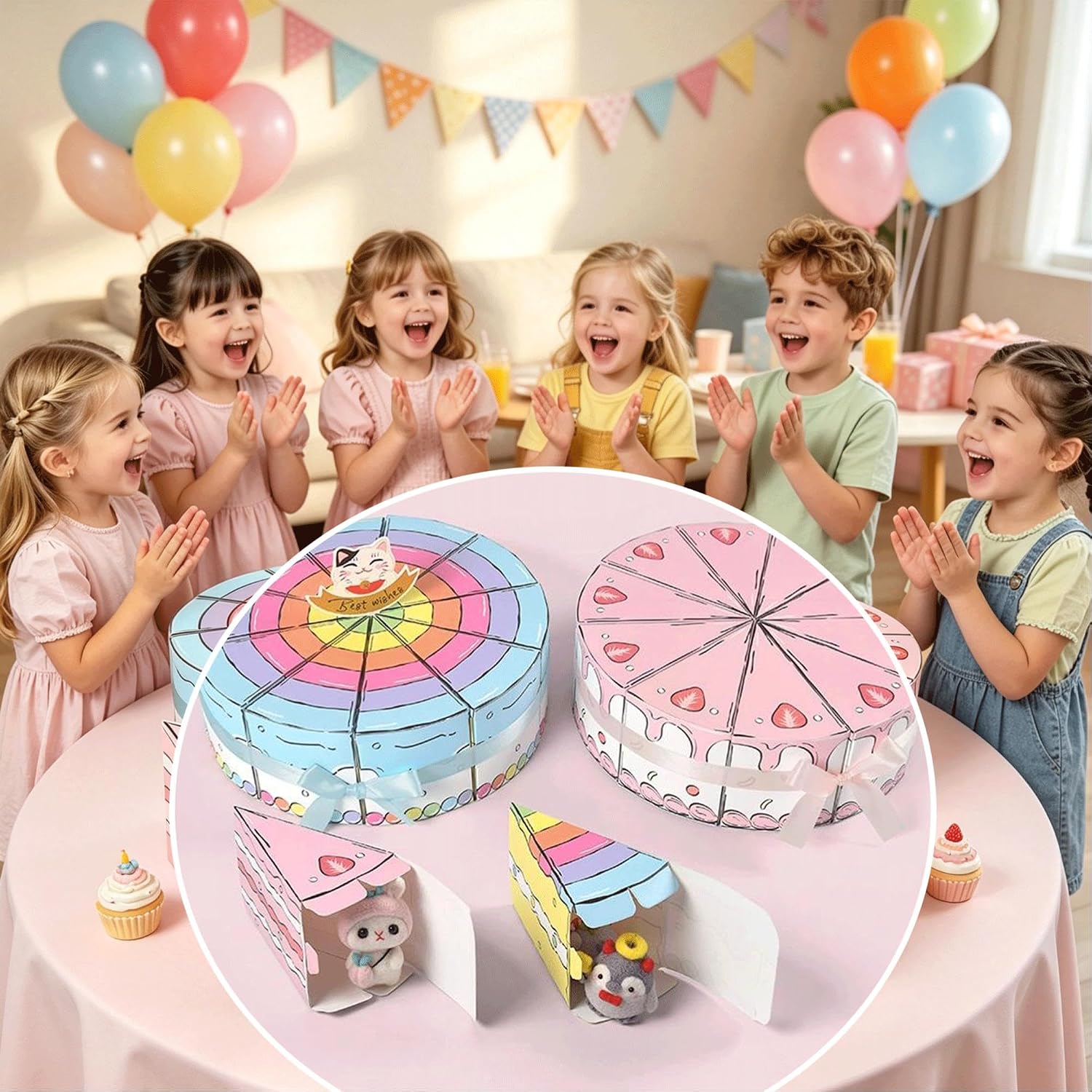 Hayaww 20pcs Triangle Cake Shaped Gift Boxes for Christmas Party – Bild 4