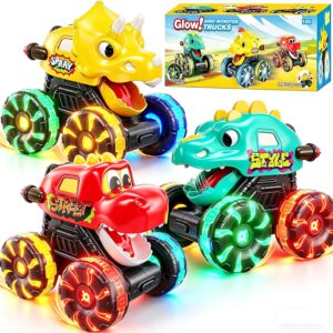 EUCOCO Monster Truck Toy from 1 2 3 4 5 Years Boy, Gift Boy 1-5 Years Birthday Dino Monster Truck Dinosaur Toy Children Car Games 1-5 Years Gift Ideas Boys Toy Car