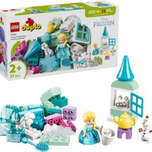 LEGO DUPLO Disney Frozen Creative Box with Elsa and Olaf – Educational Toy to Promote Motor Skills for Toddlers – Montessori Set with 2 Figures – Gift for Girls and Boys from 2 Years – 10462