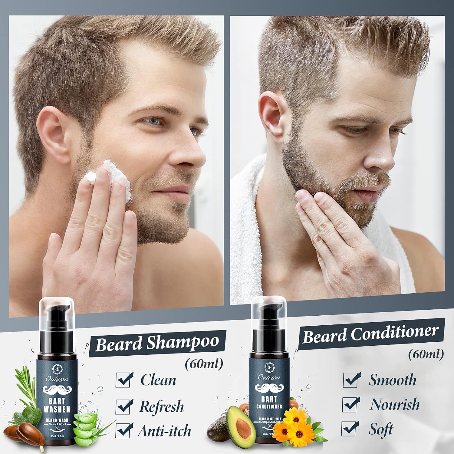 Oukzon Beard Care Set for Men, High-Quality Beard Gifts for Men – Bild 2