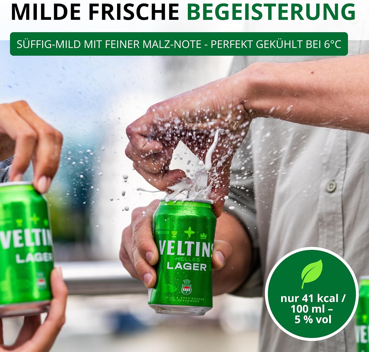 VELTINS Helles Lager World Cup Box, Disposable (18 x 0.33 L Tin) – Bild 2