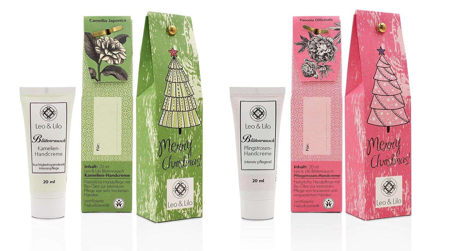 Leo and Lilo Small Christmas greeting, gift set with 6 hand creams, natural cosmetics, made in Germany – Bild 5