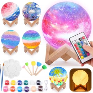 Craft Set Children from 6-10 Years: Gift for Girls Moon Lamp Painting Set