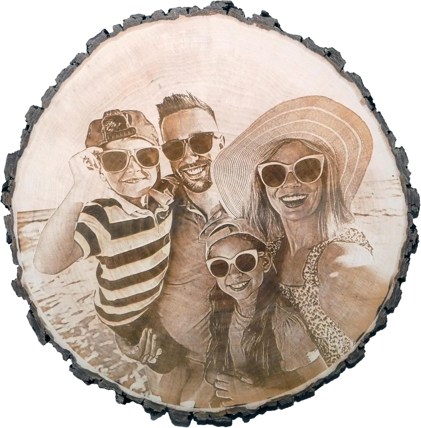 Personalised Photo Engraved Tree Slice - Custom Photo Gift – Bild 2