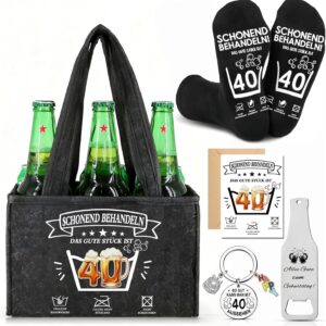 Men's Handbag Beer Gift Set, Birthday Gift for Man 40th Birthday