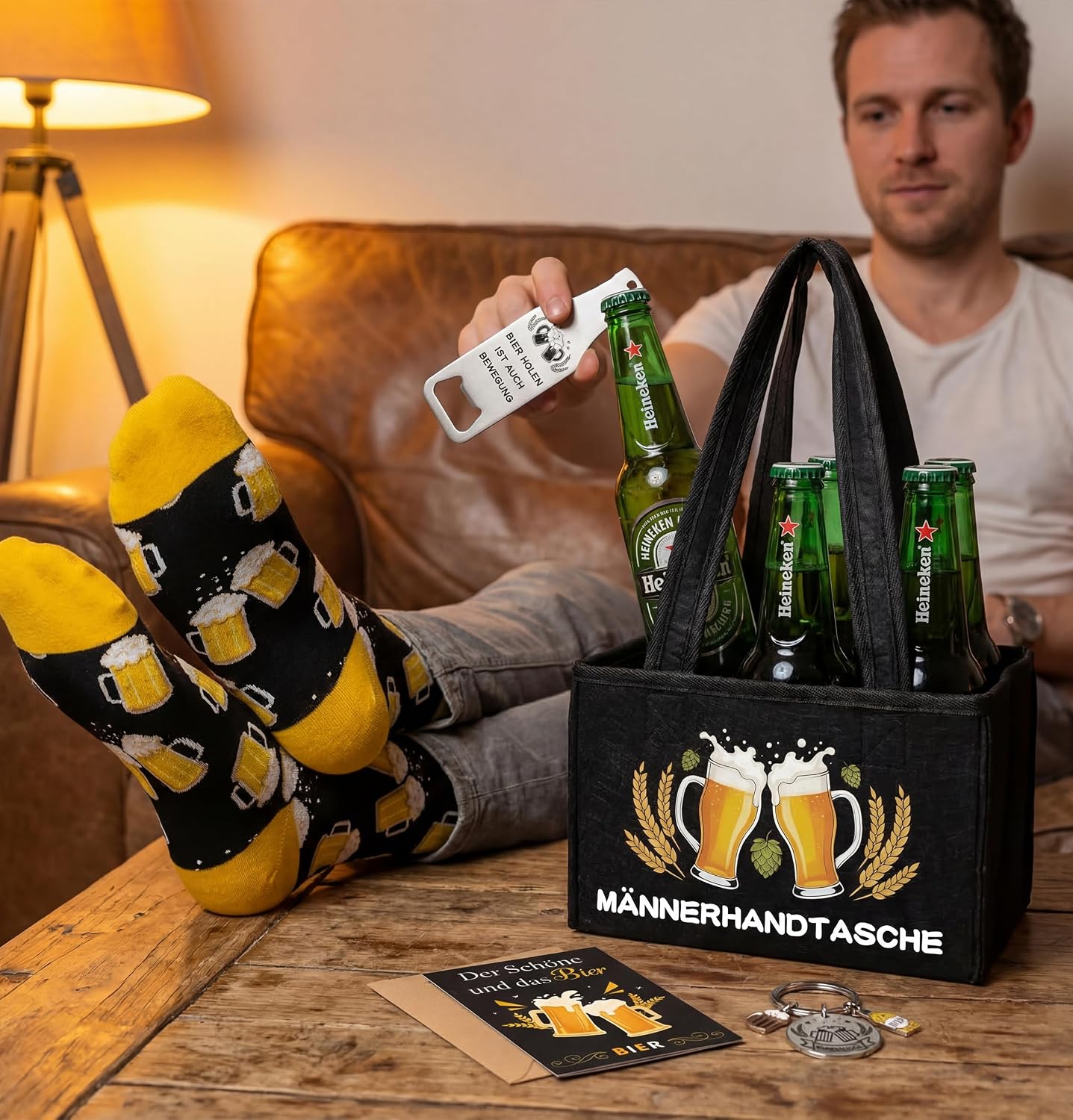 Men's Handbag Beer Gift Set, Birthday Gift for Men – Bild 6