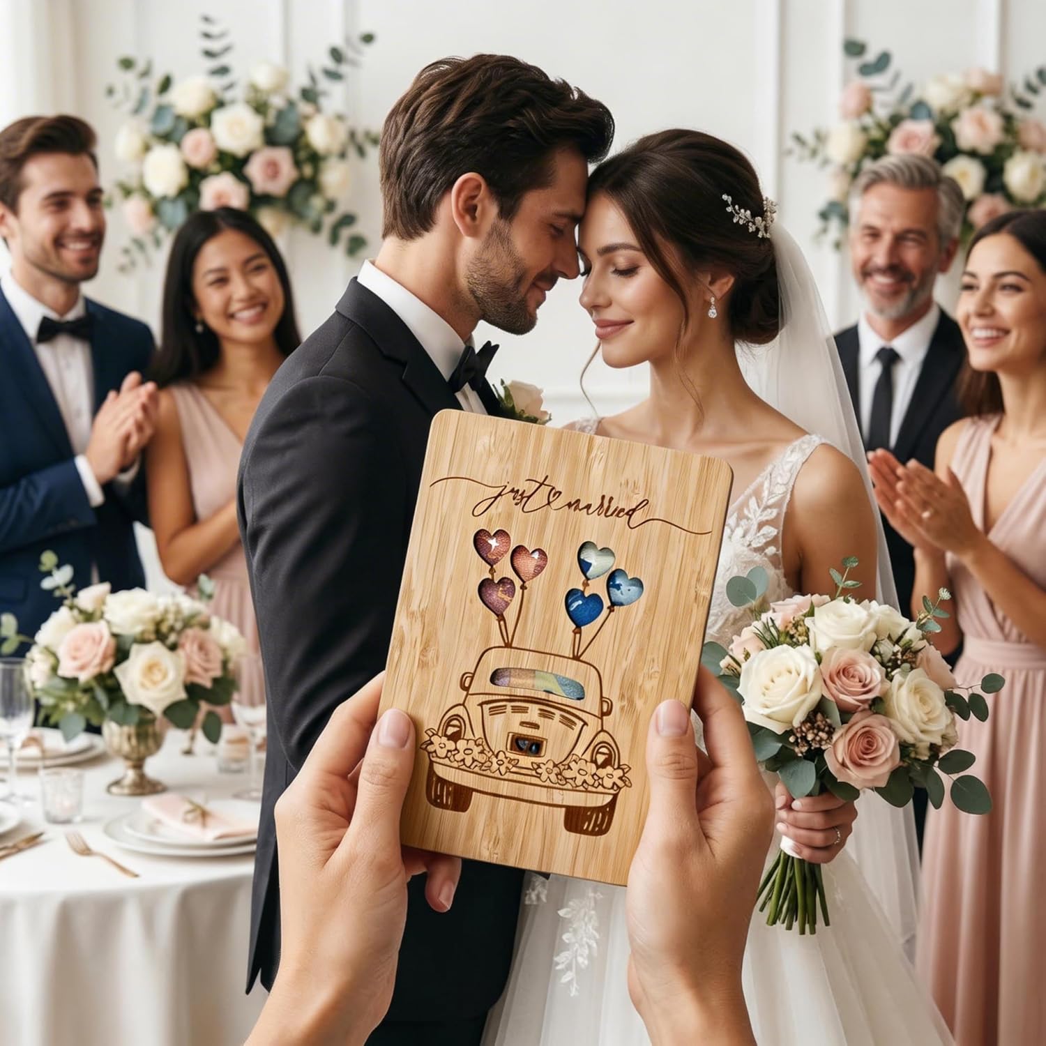 Wedding Card Money Gift Card Wedding Wedding Gift Bride and Groom Wood – Bild 2