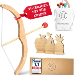 Eli® Children's Arrow and Bow with 6 Felt Arrows - 3 Targets Bag