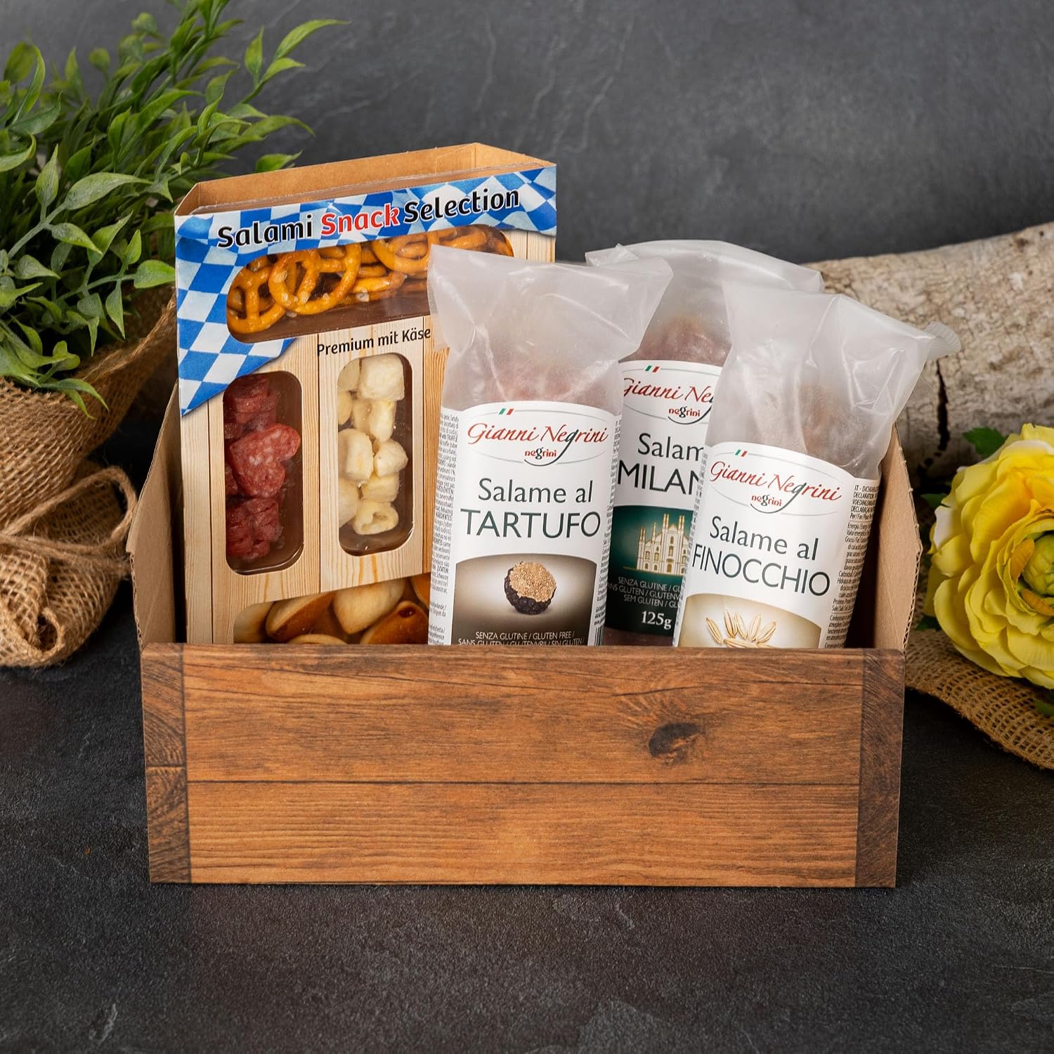 WURSTBARON® Gift Basket "Kleine Genussfreude" - Sausage & Salami Gift Set - Specialities Tasting Box - Small Gift Basket, Lunch Gift for Men & Women - Birthday, Christmas – Bild 2