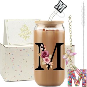 Letters Personalised Gifts for Women, Glass Mug