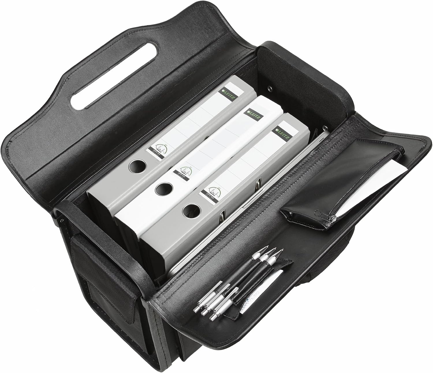 Alassio Genova Pilot Case Multi-section 2 Combination Locks Leather-look Black Ref 45028 – Bild 6
