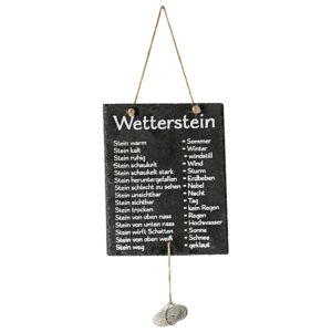 Cepewa Weather Station Stone on Slate Weather Sign Sign Board Inscribed 20 x 25 cm