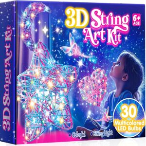 Hapikids Crafts Girls 8 9 10 11 12 Years, 3D String Art Gift Girls 6-12 Years, Craft Kit Kids, Toy Boy 8-12 Years, Gift Ideas for Children, Birthday Gifts