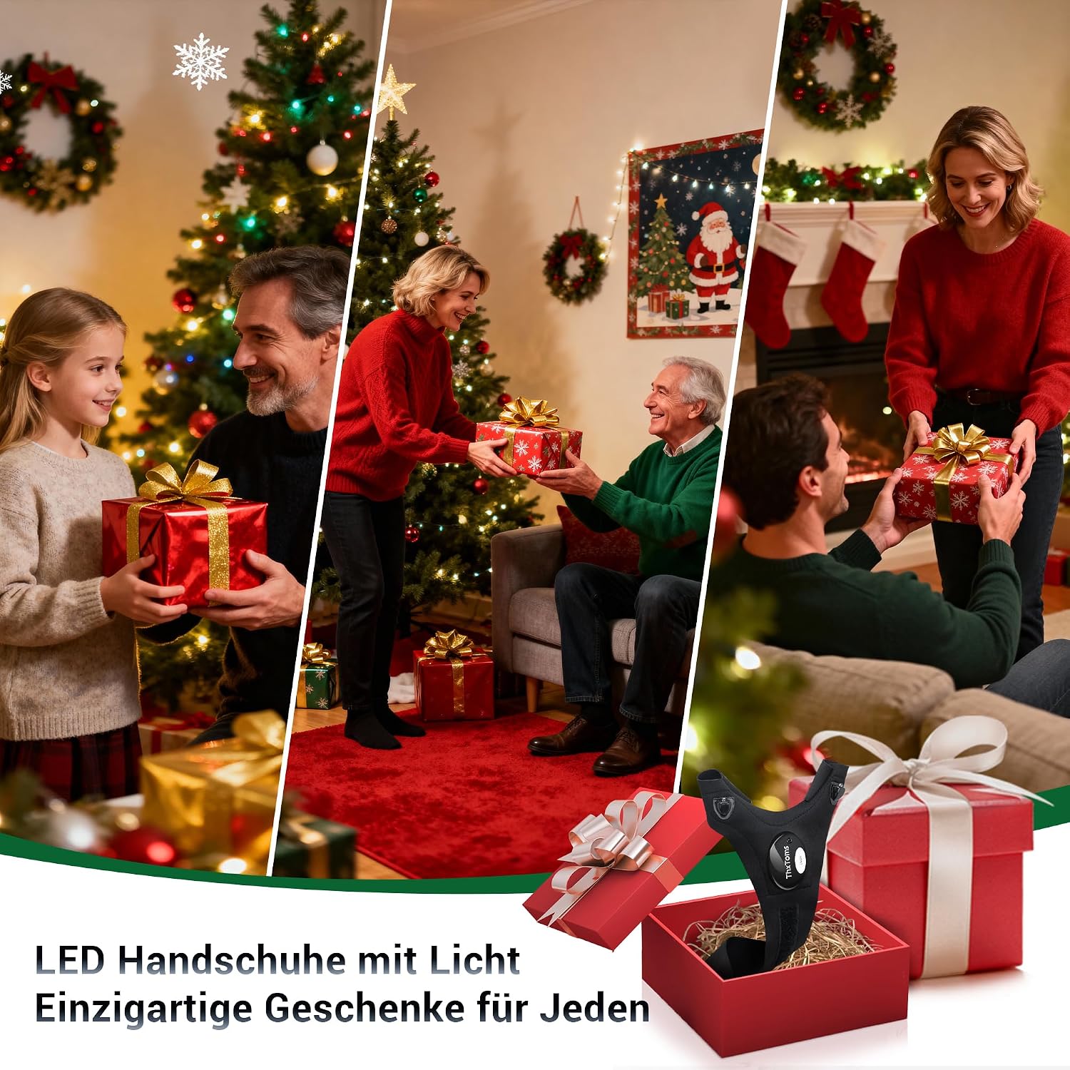 ThxToms Gifts for Men, LED Gloves with Light, Gadgets for Men – Bild 2
