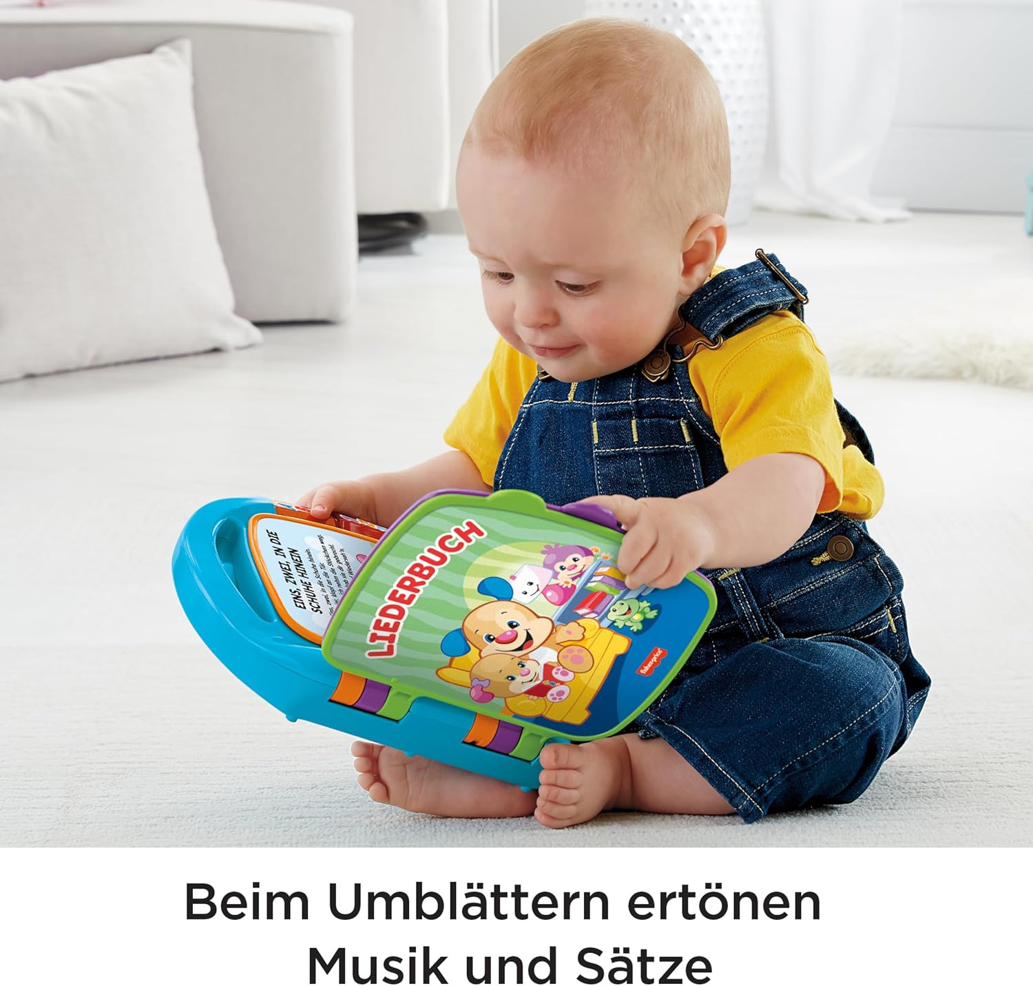 Fisher-Price Learning Fun, Songbook, Baby Music Book, Music Toy for Babies, Electronic Children's Book, from 6 Months, German Version, CDH40 – Bild 4