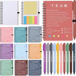 10 Sets Team Colleagues Thank You Farewell Gifts Inspirational Morandi Spiral Notepads Notepad Motivation Ballpoint Pen Small Gift for Employees Colleague Job Change Team
