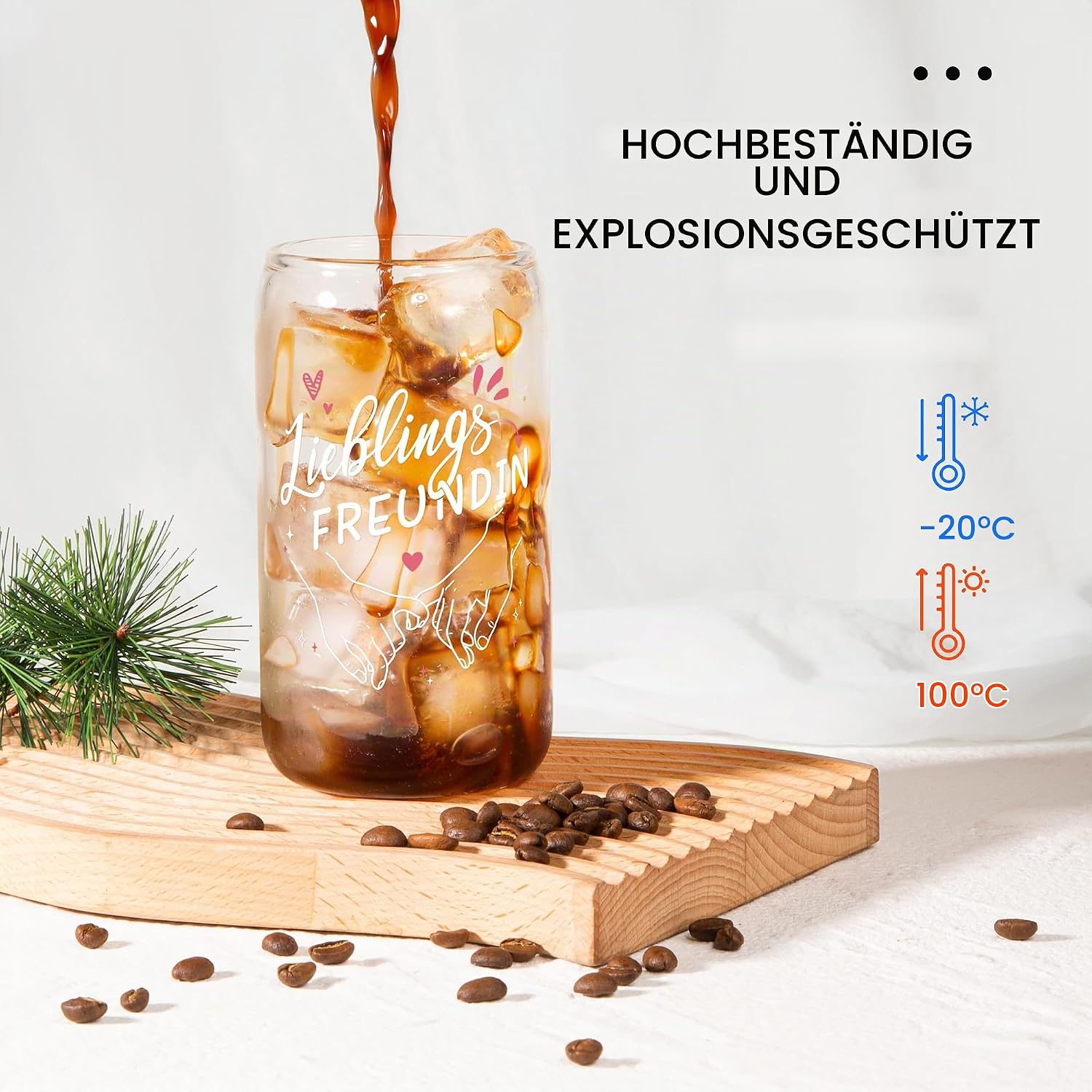 Best Friend Gift - Friendship Tumbler with Lid & Straw – Bild 4