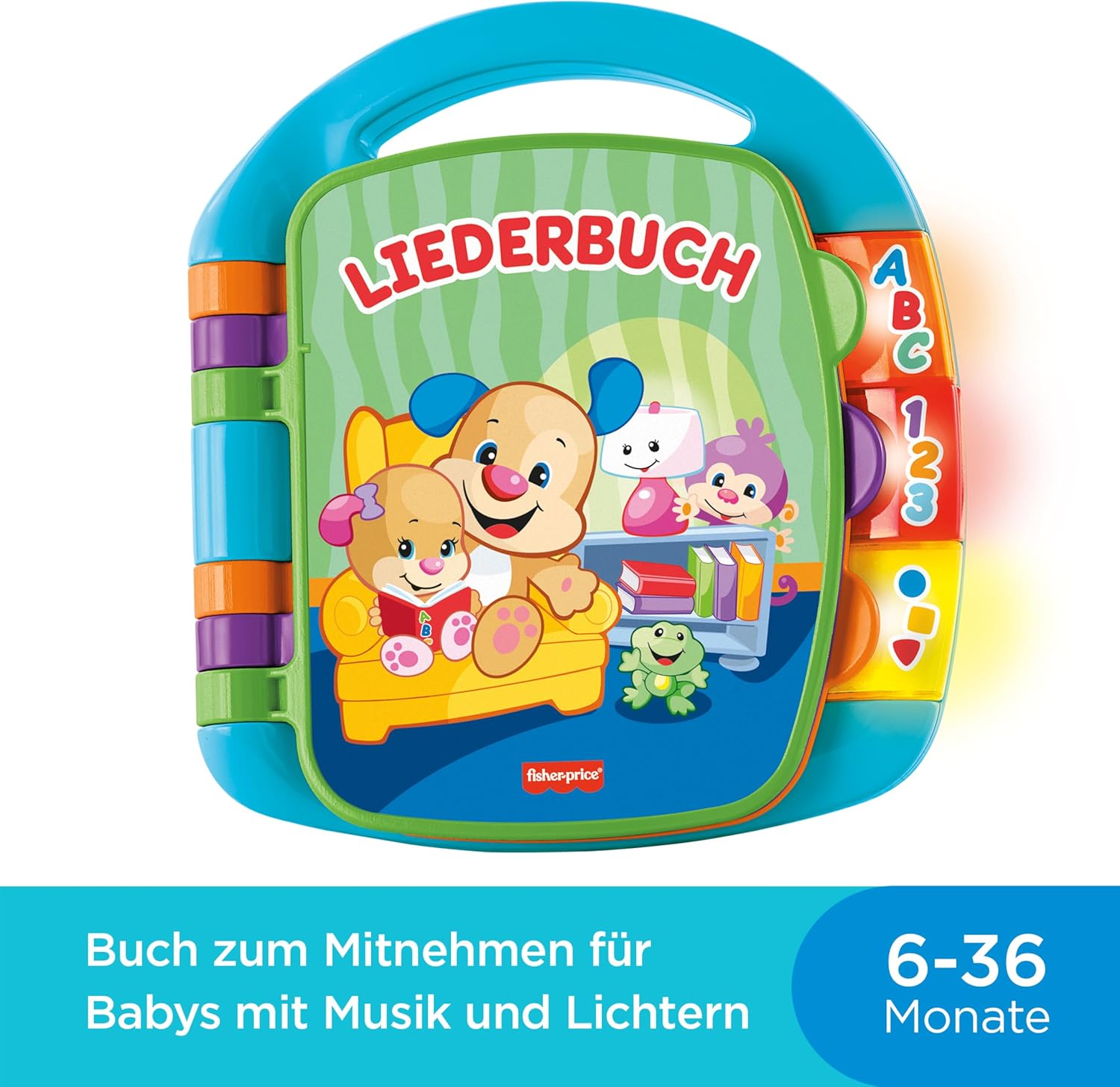 Fisher-Price Learning Fun, Songbook, Baby Music Book, Music Toy for Babies, Electronic Children's Book, from 6 Months, German Version, CDH40 – Bild 3